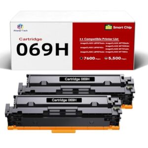 069H/069 High Yield Black Toner Cartridge Replacement for Canon 069/069H Toner Cartridge with Canon imageCLASS MF753Cdw MF751Cdw LBP674Cdw Printers|High Capacity 2-Pack