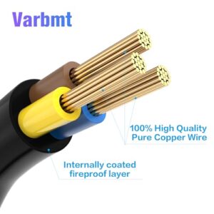 (3 Pack) Varbmt 4FT TV Power Cord, 3 Prong Mickey Mous Power Cord Made for LG LCD LED Smart TV 32LN530B 42LB5600 42LN5700 47LB5900 65LB6190 Power Cable(IEC-60320 IEC320 C5 to NEMA 5-15P)
