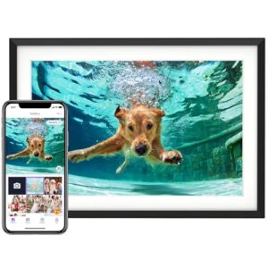 10.1” Digital Picture Frame with 32GB Storage, Digital Photo Frame with 1280×800 IPS Touch Screen, Share Photos/Videos and Send Best Wishes via Free App
