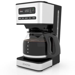 12-Cup Programmable Coffee Maker, Regular & Strong Brew Drip Coffee Machine, 1-4 Cup and Ice Coffee Setting, 24H Timer, Auto Shut-Off, Keep Warm, Pause & Serve