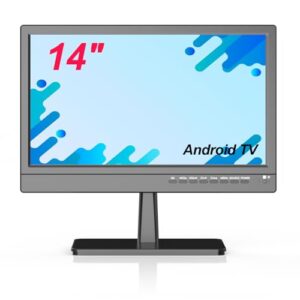 14 inch Small Smart TV with WiFi, HD Flat Screen Android TV Download APPs for Kitchen, Bedroom, RV Camper