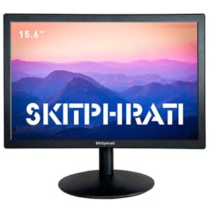 15.6 Inch Small PC Monitor, FHD VA 1080P Desktop Display with 1920×1080 99% sRGB HDMI VGA Ports, VESA Mounting, LED Monitor for PC, Laptop and Computer, Black