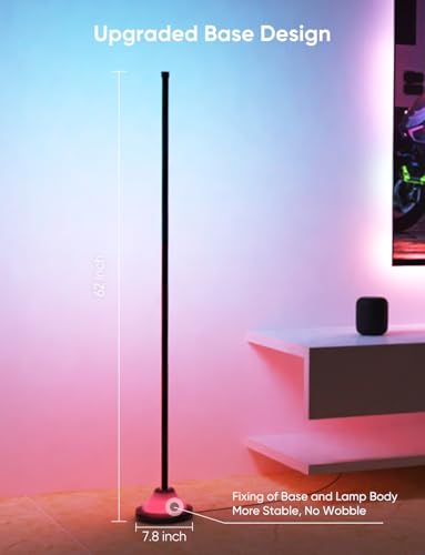 16 Million Colors Smart RGB with IC LED Floor Lamp & Corner Lamp, Sound-Light Sync, DIY Lighting Effects, 114 Dynamic Modes, Compatible with Alexa & Google Home, for Living Room & Party Lighting - Image 3