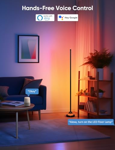 16 Million Colors Smart RGB with IC LED Floor Lamp & Corner Lamp, Sound-Light Sync, DIY Lighting Effects, 114 Dynamic Modes, Compatible with Alexa & Google Home, for Living Room & Party Lighting - Image 4