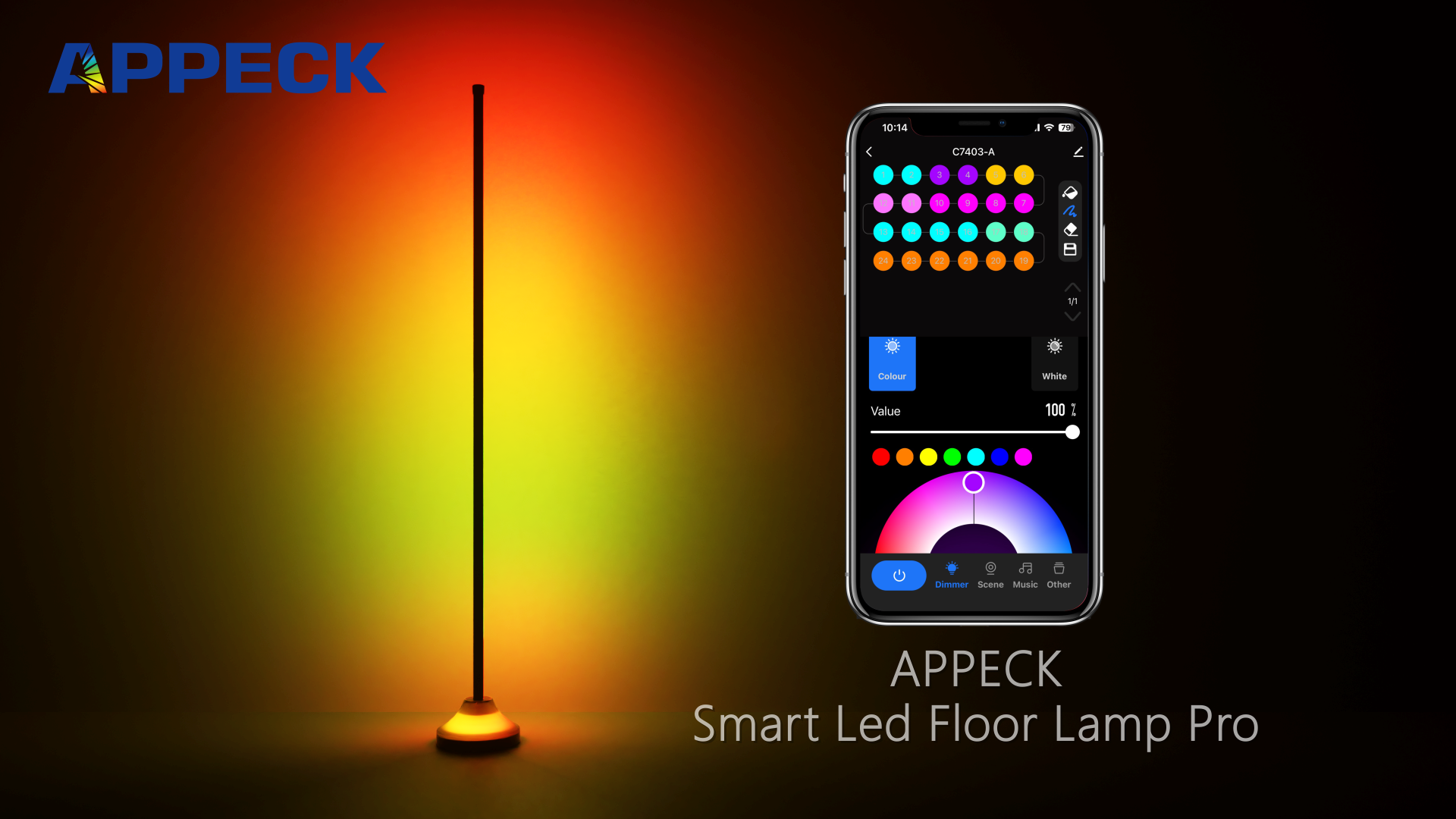 16 Million Colors Smart RGB with IC LED Floor Lamp & Corner Lamp, Sound-Light Sync, DIY Lighting Effects, 114 Dynamic Modes, Compatible with Alexa & Google Home, for Living Room & Party Lighting - Image 8