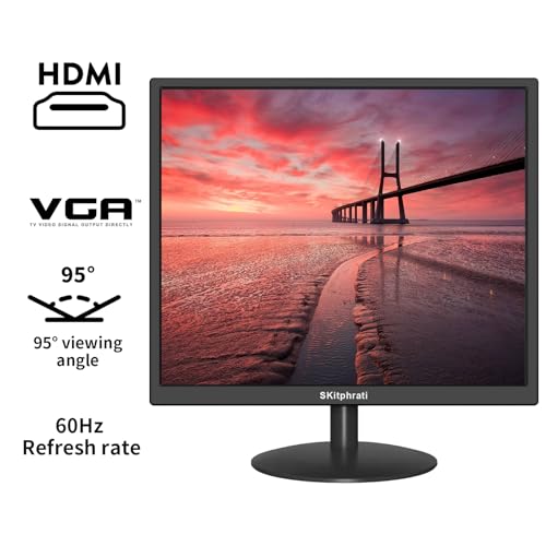 17" Monitor Square Monitor 1280 X 1024 with 45% sRGB Color Correction and 5:4 Aspect Ratio, 75 Hz, VESA Mountable, VGA, HDMI, TN Panel - Image 3