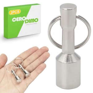 2 – Pack Keychain Magnet Tester for Gold, Silver & Jewelry – Strong Neodymium Magnet with Quick Release Keychain, Ultra-Draw for Purse, Brass & Metal Detection