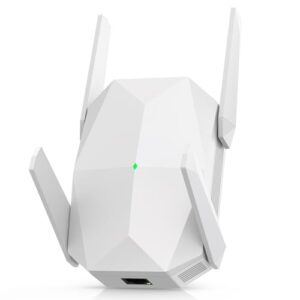 2025 AX3000 WiFi 6 Range Extender, WiFi Extender Signal Booster with Gigabit Ethernet Port, Dual Band (2.4G&5.8G) WiFi Repeater Cover to 13888sp.ft, Faster Speed and Wider Cover, Quick Setup (White)