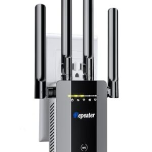 2025 WiFi Extender Signal Booster, up to 13k+sq. ft and 68+ Devices, Internet Booster for Home, Wireless Internet Repeater and Signal Amplifier Ethernet Port, 8X Faster Access Point