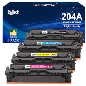 204A Toner Cartridge,Compatible for HP 204 A CF510A CF511A CF512A CF513A for HP Color Laserjet Pro MFP M180nw M180n M154nw M154a MFP M181fw Printer, Black Cyan Yellow Magenta ( 4 Pack )