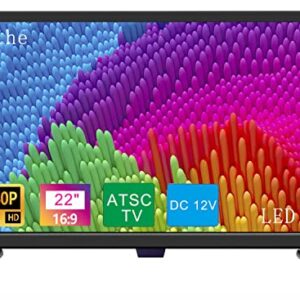 22 Inch TV, FHD LED Flat Screen TV 1080p IPS Display w/Digital Dual Tuners ATSC/HDMI/VGA/AV/USB Suitable for Kitchen/RV/Caravan and Boat(2022 Model)