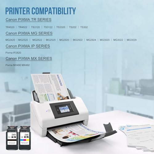 245XL 246XL Ink Cartridges for Canon Ink 245 and 246 PG245 CL246 XL Black Color Combo 243 244 for PIXMA MX490 TR4520 TS3322 TR4522 TR4500 TS3122 TS3300 MX492 MG2522 TS3100 TS3320 Printer (2 Pack) - Image 3