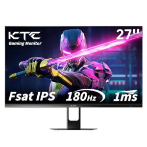 27 Inch Gaming Monitor 180Hz, Full HD 1920×1080 Fast IPS Computer Monitor, DP 1.4 & HDMI 2.1 Ports 1Ms FreeSync Frameless PC Gamer Monitor, HDR, VESA Mount, H27F22