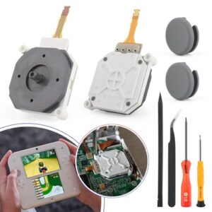 2Pack Joysticks Replacement for Nintendo 2DS 3DS Controller 3D Analog Sensor Module for Nintendo 3DS XL 3DS LL Joystick Thumbstick Circle Pad Cap Replacement Accessories Parts with Repair Tools
