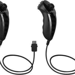 2Packs Nunchuck Controller Remote Replacement for Nintendo Nunchuk Wii Wii U Console