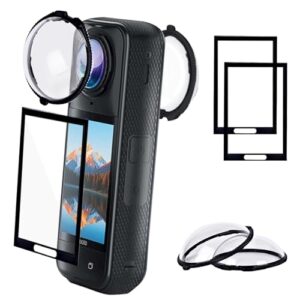 360×5 Premium Lens Guards & X5 Screen Protector for Insta360 X5 accessories Outdoor Adventures, 10H Optical Tempered Glass, 98% Transparency, Water & Dust Resistant x5 insta 360