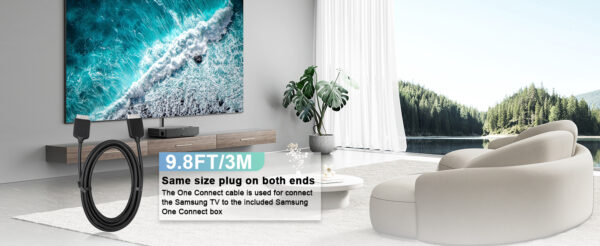 3M/9.8FT BN39-02210A BN39-02210C BN96-44186A BN91-17814A BN91-17814W Replacement One Connect Cable for Samsung TV 2013,2014 and 2015 Evolution Kit, 2016 and Later Models 7000-9000 TV - Image 8
