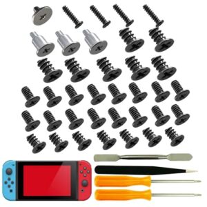 40PCS with Tweezer Screwdriver Opening Tools Repair Replacement Kit Full Screws Set for Nintendo Switch Console
