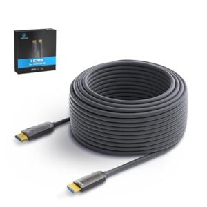 4K HDMI Cable 100 ft，Fiber Optic HDMI Cord (HDMI2.0b, 18Gbps, 4K 60Hz 4:4:4 RGB, 1080p), Ultra High Speed Uni-Directional Active Slim Cord, Compatible with PC Laptop PS3 PS4 Projector HDTV