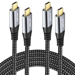 4K USB-C Monitor Cable [6FT, 2-Pack], UHD USB C Video Cable, 10Gbps Data & 100W PD Charging, HDR Type C Display Cord for Dell/LG, ARZOPA/MNN/KYY Portable Monitor, External Second Screen Extender