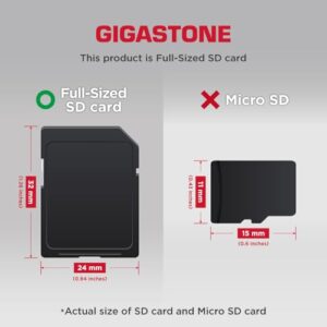 GIGASTONE 128GB 2-Pack SD Card, Camera Plus, UHS-I U3 Class 10 SDXC Memory Card Full HD Video for Canon Nikon Sony Panasonic Digital Camera, Full-Sized SD card, with 2 mini case