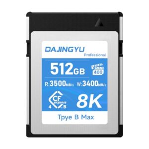 512GB CFexpress Type B 4.0 Memory Cards 3500MB/s Write&3400MB/s Read for 8K RAW Photo and Video Recording VPG400 Compatible with Nikon R5/R5C/Z8/Z9 Canon Cameras