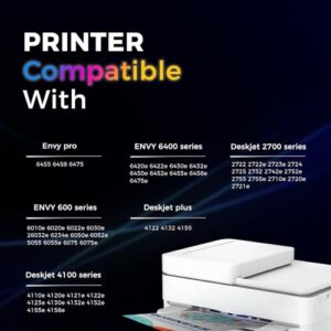 67XL Printer Ink Replacement for HP 67 Ink Cartridges Black/Color Combo Pack XL for HP Ink 67 for Envy 6055e 6000 Deskjet 2755e 4155e deskjet Plus 4155 4158 Envy Pro 6455 6452 (1+1, 2PK)
