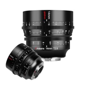 7artisans 14mm T2.9 Cine Lens for Sigma/Leica/Panasonic L Mount,Full Frame Prime Mirrorless Cameras Lens,114° Wide Angle,270° Focusing Stroke, SL,SL1,SL2,Fp-L, FP,S1,S1R,S1H,S5