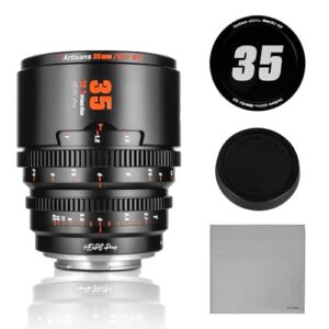7artisans 35mm T2.1 Hope Series Professional Cine Lens S35 Frame Mirrorless Cameras Lens Compatible for Macro 4/3 Mount,MFT Mount/LUMIX GH5LL/LUMIX GH5S/Z CAM/LUMIX GH6/BMPCC4K/DC-BGH1(Black)