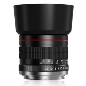 85mm Lens for Canon RF – 85mm f1.8 Portrait Lens Manual Focus(MF) for Canon EOS R, Ra, RP, R3, R5, R5 C, R6, R6 Mark II, R7, R8, R10, R50, R100 Mirrorless Camera (for Canon R-Series)