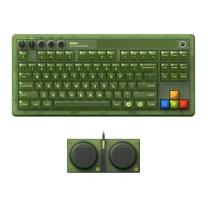 8BitDo Retro 87 Mechanical Keyboard with RGB Backlight, Bluetooth/2.4G/USB-C Hot Swappable Wireless Gaming Keyboard for Windows and Android – Xbox Edition (Officially Licensed)