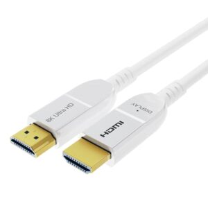 8K Fiber Optic HDMI Cable 6.6FT, Long Active HDMI 2.1 Cable 48Gbps Ultra High Speed 8K@60Hz 4K@120Hz HDR10 eARC 3D HDCP 2.3 Compatible for Laptop, PC, Monitor, PS5, PS4, Xbox, HDTV, Projector