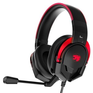 A88 Gaming Headset with Microphone, Stereo Wired Noise Cancelling Over-Ear Headphones with Mic for Pc, Ps5, Xbox One Series X/s, Ps4, Computer, Laptop, Mac, Nintendo, Gamer (Red)