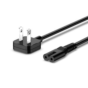 AC Adapter Power Cord 5ft, Super Slim Flat Plug Non Block Design, Figure 8 Power Cable Replacement for Chargers, TV, Xbox, PlayStation Series, Power Supply for Small Electronic Gadgets