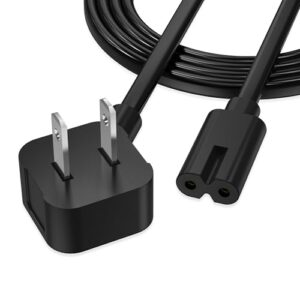 AGVEE 10ft PS5 PS4 Power Cord Replacement Compatible with Sony PlayStation 5 4 Consoles, 90 Degree Angled 18AWG ETL Listed 2-Prong AC Power Supply Cable, Black
