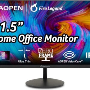 AOPEN by Acer 22SA2Q EBI 21.5″ Full HD 1920 x 1080 Zero-Frame IPS Gaming Office Monitor | AMD FreeSync Technology | Ultra-Thin Stylish Design | Up to 100Hz | 1ms TVR | Tilt | HDMI & VGA Ports