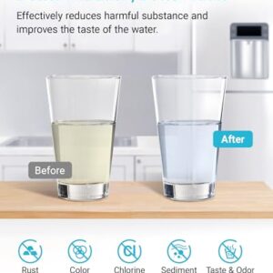 AQUA CREST Replacement for GE® RPWFE, RPWF (with CHIP) Refrigerator Water Filter, Compatible with GYE22HMKES, GYS22GMNES, GYE22HBLTS, DFE28JSKSS, GFE28HMHES, GNE29GYNFS, GFE28GYNFS, 2 Filters