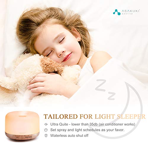 ASAKUKI Smart Wi-Fi Essential Oil Diffuser, App and Voice Control Compatible with Alexa, 500ml Aromatherapy Humidifier for Relaxing Atmosphere in Home Office Bedroom Gold - Image 6