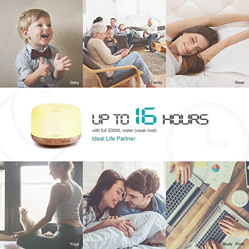 ASAKUKI Smart Wi-Fi Essential Oil Diffuser, App and Voice Control Compatible with Alexa, 500ml Aromatherapy Humidifier for Relaxing Atmosphere in Home Office Bedroom Gold - Image 7