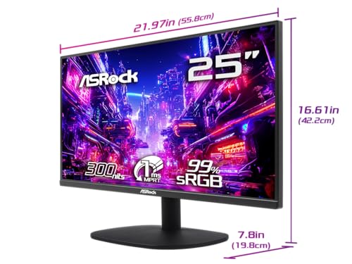 ASRock 25 inch 100 Hz Light Gaming Monitor for Home Office (Low Blue Light & Flicker-Free) IPS - Image 3