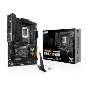 ASUS TUF GAMING B760-PLUS WIFI Intel B760 LGA 1700 ATX motherboard, Ready for 14th, 13th & 12th Gen Intel® Core CPU, 12+1+1 Stages, PCIe 5.0, 3x M.2, DDR5, 2.5G, USB 3.2 Type-C®, Thunderbolt 4™, USB4®