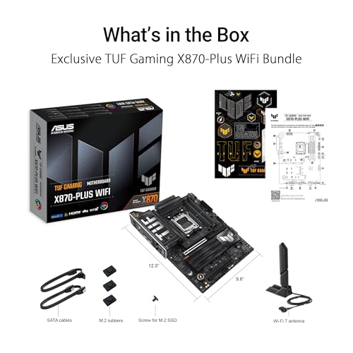 ASUS TUF Gaming X870-PLUS WiFi AMD AM5 X870 ATX Motherboard, 16+2+1, 80A SPS Power Stages, DDR5, PCIe 5.0 Ready, Four M.2 Slots, Wi-Fi 7, 2.5Gb LAN, HDMI, USB4® 40Gbps, SATA 6 Gbps, USB 20Gbps Type-C - Image 7