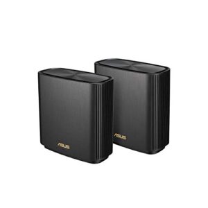 ASUS ZenWiFi AX Whole-Home Tri-band Mesh WiFi 6 System (XT8) – 2 pack, Coverage up to 5,500 sq.ft or 6+rooms, 6.6Gbps, WiFi, 3 SSIDs, life-time network security and parental controls, 2.5G port
