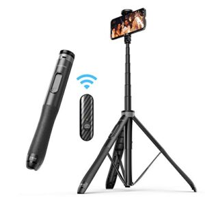 ATUMTEK 51″ Selfie Stick Tripod, All in One Extendable Phone Tripod Stand with Bluetooth Remote 360° Rotation for iPhone and Android Phone Selfies, Video Recording, Vlogging, Live Streaming, Black