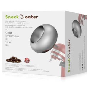 Aieve Snack Coater Compatible with KitchenAid Tilt-Head Stand Mixer for Making Chocolate Covered Almonds, Pistachio, Peanut, Freeze Dried Strawberry, Raisin, Macadamia Nuts and Blueberry