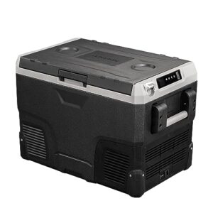 Alpicool IR42 Portable Fridge 12 Volt Car Refrigerator 42 Quart Fast Cooling Freezer for Fishing, Camping, RV, Truck, Boat-12/24V DC(Black &Grey)