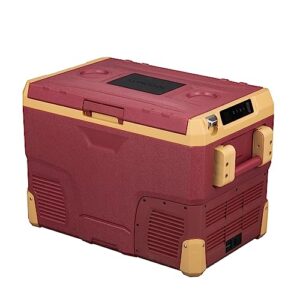 Alpicool IR42 Portable Fridge 12 Volt Car Refrigerator 42 Quart Fast Cooling Freezer for Fishing, Camping, RV, Truck, Boat-12/24V DC(Red &Yellow)