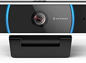 Amcrest 5-Megapixel Webcam with Microphone, Web Cam USB Camera, Computer HD Streaming Webcam for PC Desktop & Laptop w/Mic, Wide Angle Lens & Large Sensor for Superior Low Light (AWC5100)