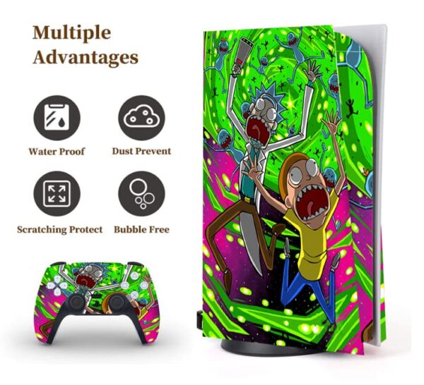Anime P-S5/Play-station Protectors Skins Cover,P-S5/Play-Station Digital Edition Console Controller Skins Cover Protectors,Bubble-Free Stickers Protectors Accessories for P-S5 - Image 3