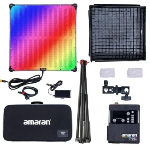 Aputure Amaran F22C RGBWW Flexible Led Video Light 2500K~7500K,200W Output LED Panel Light,15 Lighting FX with Honeycomb Grid Soft Box,Support App Control for Photo Studio Photography Lighting